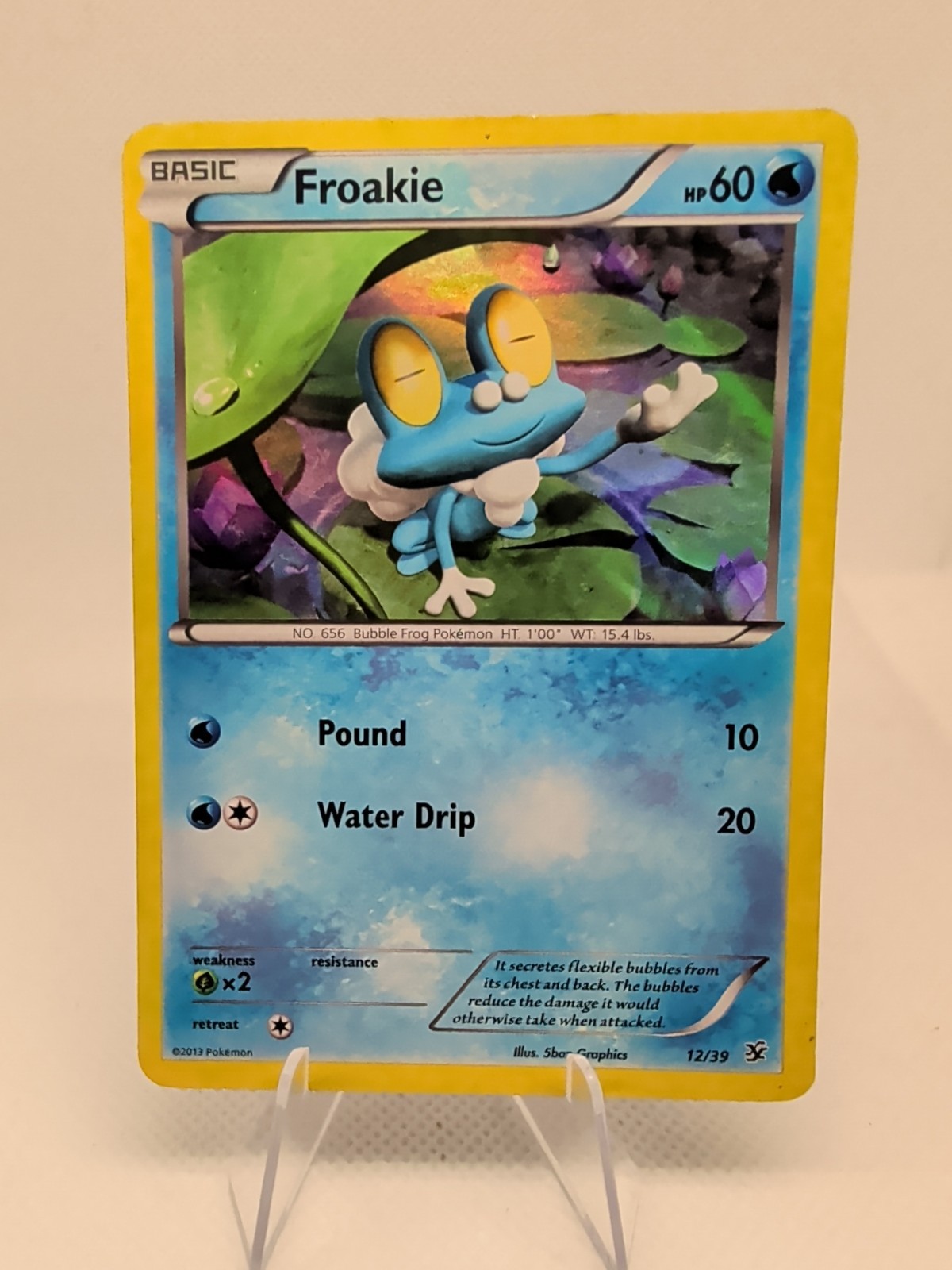 Froakie 12/39 2013 XY Kalos Starter Set Promo Pokemon Card Holo Rare - lp