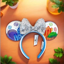 💖 Disney Parks WDW Park Icons Castle Fireworks Minnie Mouse Ears Headband