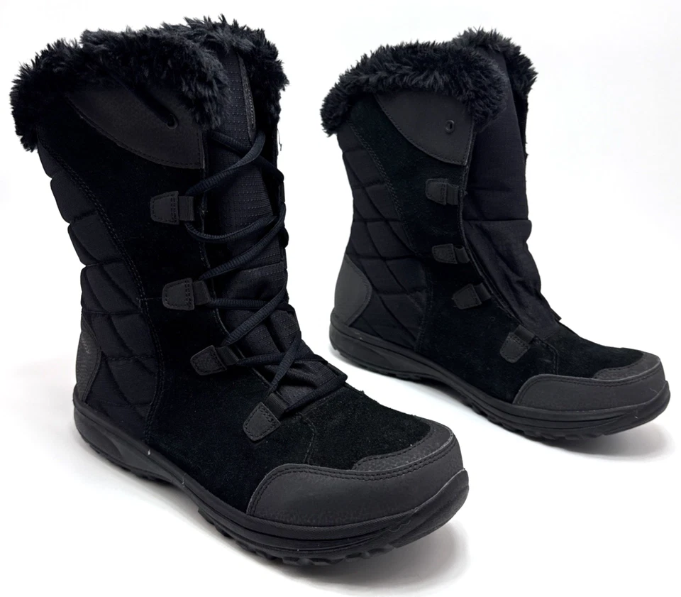 Columbia Ice Maiden II BK1581-011 botas de nieve negras para mujer talla 12 piel sintética Foto 2 de 4