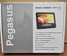 Pegasus ST07-B 7" Digital TV with ATSC Tuner LCD Flat Screen W/ Remote In Box