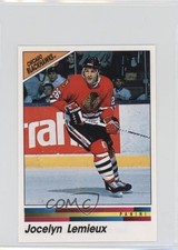 1990-91 Panini Album Stickers Jocelyn Lemieux #190 0o9