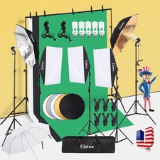 30pc Photography Lighting Kit Umbrella Softbox Backdrop 2m Background Stand