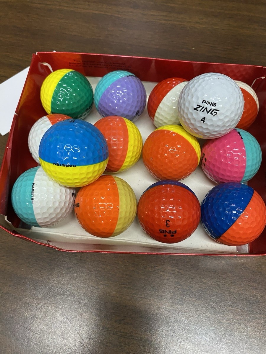 LOT OF 14 Ping Eye 2 Golf Balls Good Condition Two Color Balls