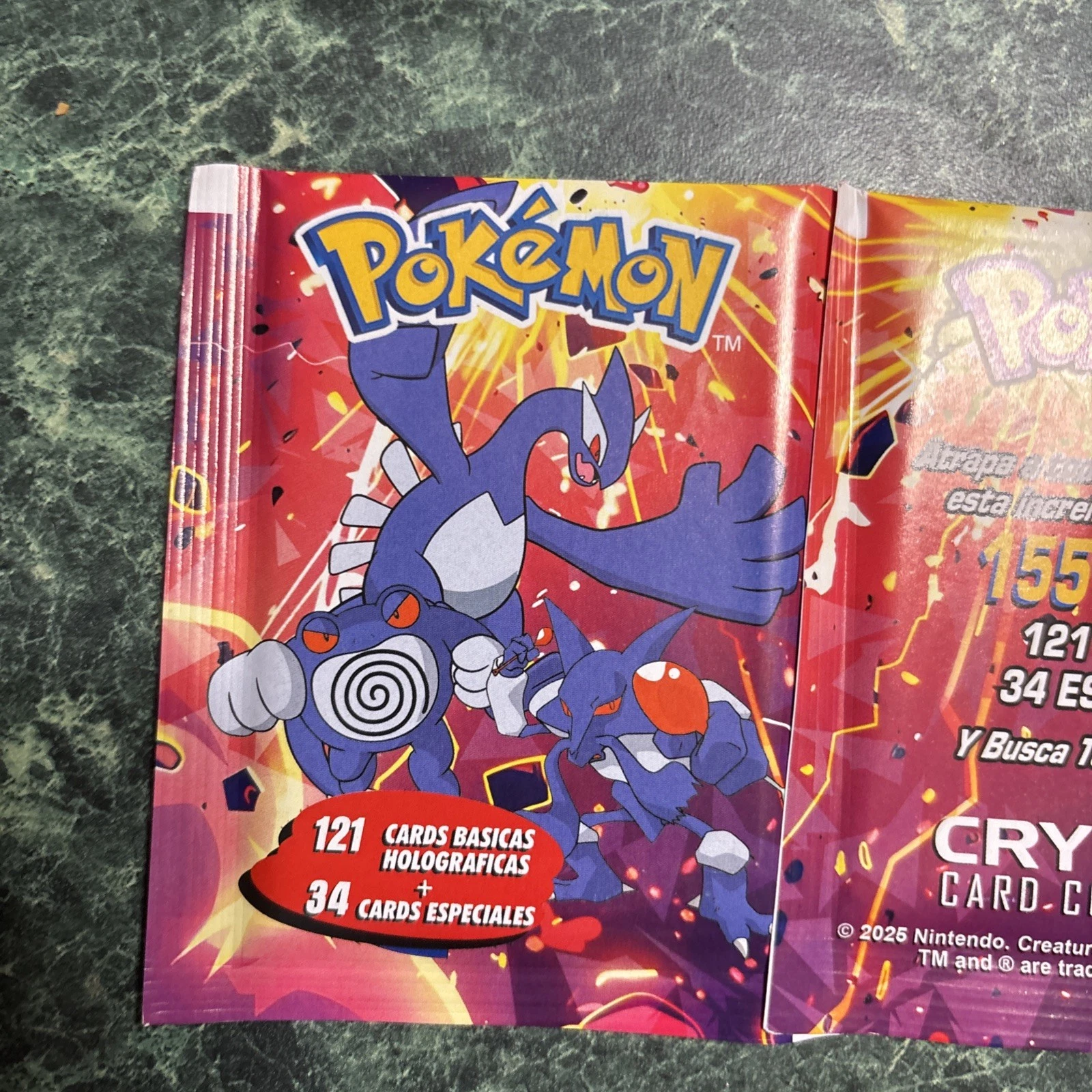2 Pokemon Chrystal card collection 2025 Packs