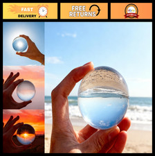60mm Clear Crystal Ball - Handcrafted Photography Prop, Divination Sphere, Home