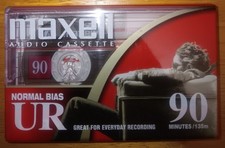 Lot of 4 Maxell UR 90 Minute Normal Bias Blank Audio Cassette Tapes New Sealed
