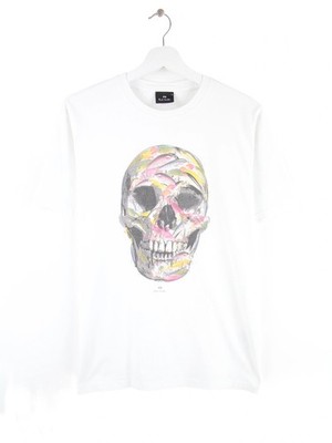 Paul Smith Skull Print T Shirt White M Mens