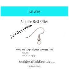 100 x French Wire - Ball  Coil - STST - FREE SHIPPING