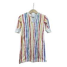 Vintage Baby Hospital Gown One Piece 1990s Rainbow Newborn