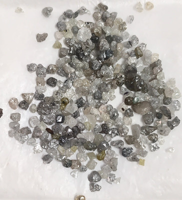 5,00 Ct Natürlicher Rohdiamant Lot | Weiß-Schwarz Fancy Farbe | Lose Kleine Diam