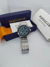 Chronographer Military Pilot Men's Green Rotating Inner Bezel Quartz