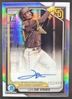 2024 Bowman Chrome Leo De Vries Auto Refractor 1st Prospect #/499 Padres