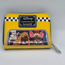 Disney Loungefly Oliver  Company Dodger Taxi Zip Around Wallet Yellow Blue