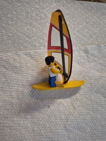 Lego Wind Surfer  with Surfboard & Sail, Lego City Set 4644 Male Surfer  2011
