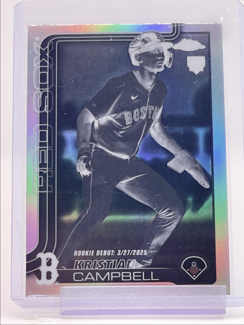 KRISTIAN CAMPBELL 2025 TOPPS CHROME UPDATE ROOKIE DEBUT NEGATIVE RC Q6310