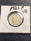 1921 P Mercury Dime Very Good Condition