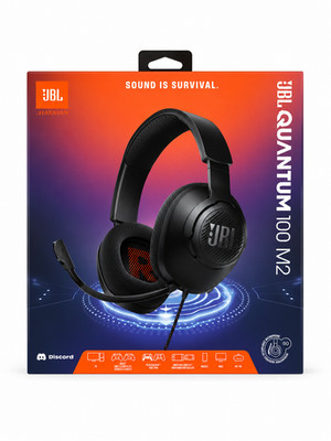 JBL Quantum 100 M2 Gaming Headset w/ Mic for PC PS5 Xbox Switch Black