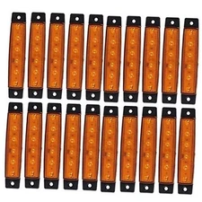 Amber LED Side Marker Lights,(Pack of 20) 6 LED 2835 SMD Clearance 20 pcs amber