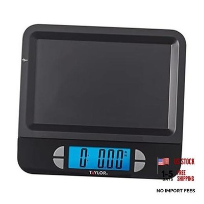 USB Rechargeable Digital Kitchen and Food Scale, 11 pound capacity with Black