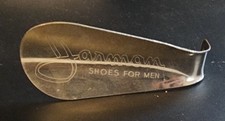 VINTAGE SILVER SHOE HORN "JARMAN SHOES FOR MEN" 3 1/2'' LONG