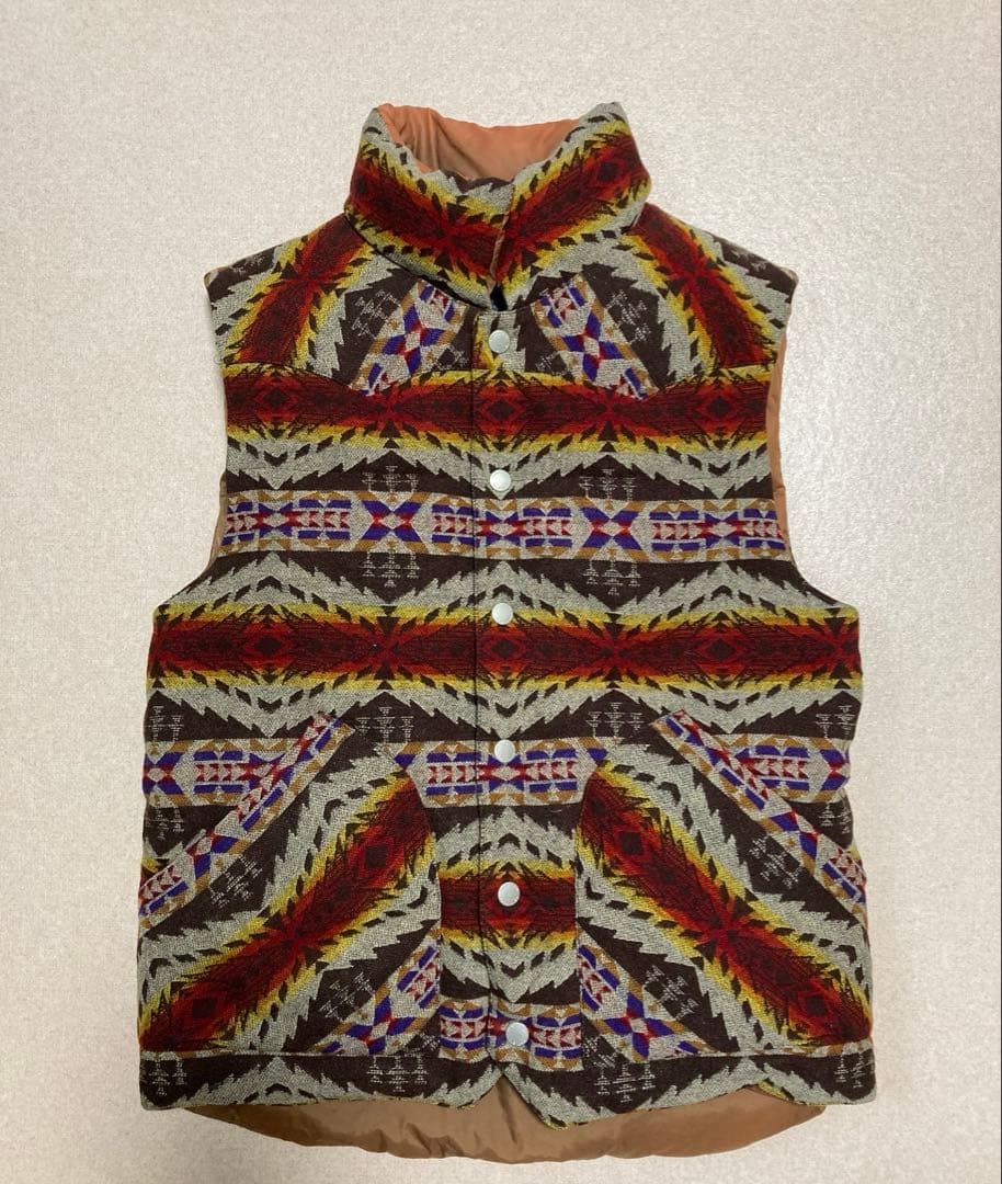 Pendleton Wool Down Vest S Unisex Patterned Jacke… - image 1