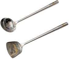Sunrise Stainless Steel Wok Shovel and Ladle Set #3