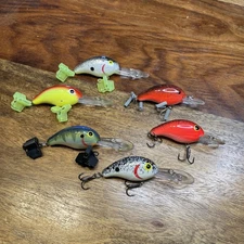 *6* Pradco Bandit Fishing Lures. Shallow And Deep Divers. Crankbaits