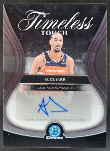 2025-26 Bowman Alex Sarr Timeless Touch Signatures Chrome Auto Wizards NE