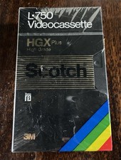 Scotch 3M L-750 Beta VHS Blank Video Cassette HGX Plus Sealed