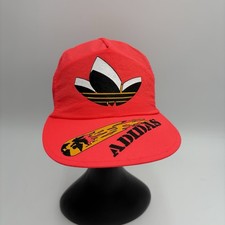 Vintage Adidas 1990 s/1980 s Nylon Ball Cap Hat. Rad Retro Neon GUC