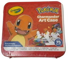 Crayola Pokémon CHARMANDER Art Case: Crayons/Markers/Pages/Stands/Stickers/+More