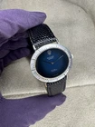 Vintage Rolex Cellini 4083 18k White Gold Blue Vignette Dial Manual Wind Watch