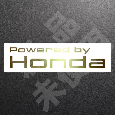 #ad Honda Powered by Honda Gold Logo Sticker 200mm New Car Motorcycle Accessory $89.25