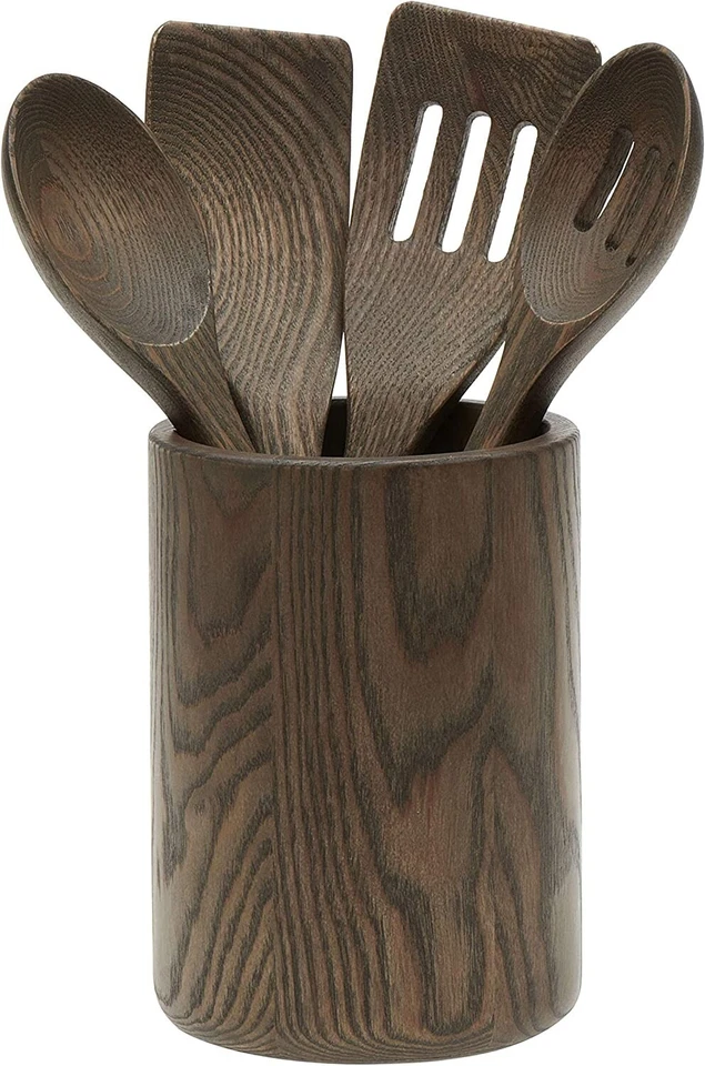 LIBBEY 4 PEÇAS UTENSÍLIOS DE COZINHA E CONJUNTO GRANDE DE TIGELA DE SERVIR SALADA DE VIDRO/MADEIRA - Imagem 4 de 4