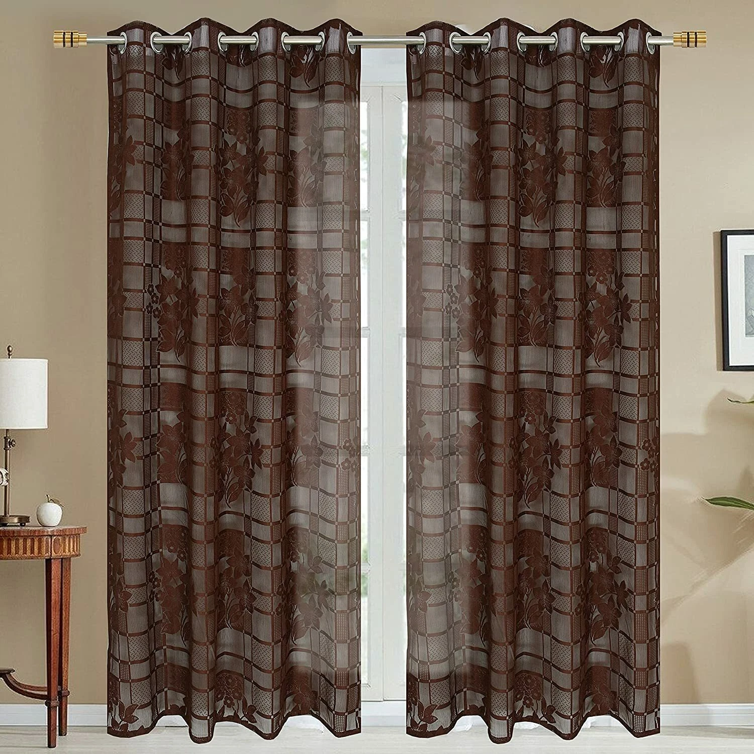 New 2 Piece - 5ft Window Curtain Set
