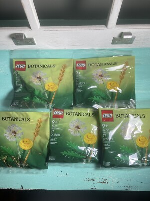 5x LEGO 30701 Botanicals - Field Flowers Brand New Sealed 2025 In Hand RTS