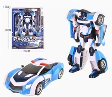 Tobot V Tornado Athlon Police Car Transforming Robot Vehicle Action Figure New
