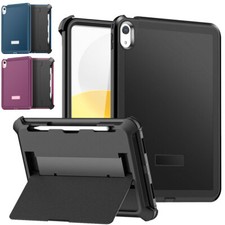 For iPad 10th 2022/A16 2025 Heavy Duty Shockproof Stand Case Screen Protector