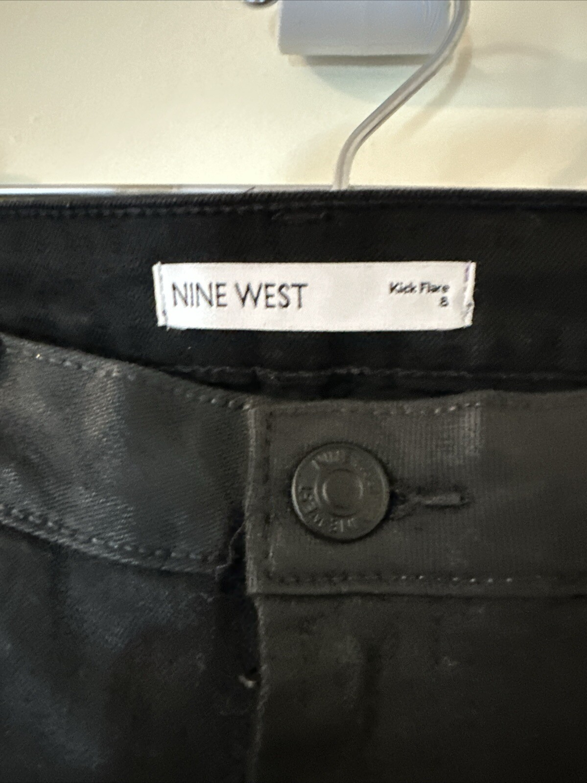 NINE WEST Womens Kick Flare Jeans size 8 Reg. $ 50 Black thumbnail 3