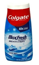 Colgate Max Fresh with Whitening Breath Strips Cool Mint Liquid Gel Toothpaste