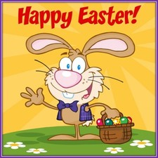 30 Custom Happy Easter Bunny Personalized Address Labels