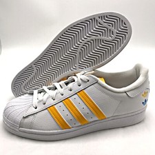 ADIDAS ORIGINALS Superstar White Orange GZ4741 Men's shoes sz 8-13
