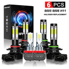 For Toyota RAV4 2006 2007 2008 2009-2012 LED Headlight High Low+Fog Light Bulbs