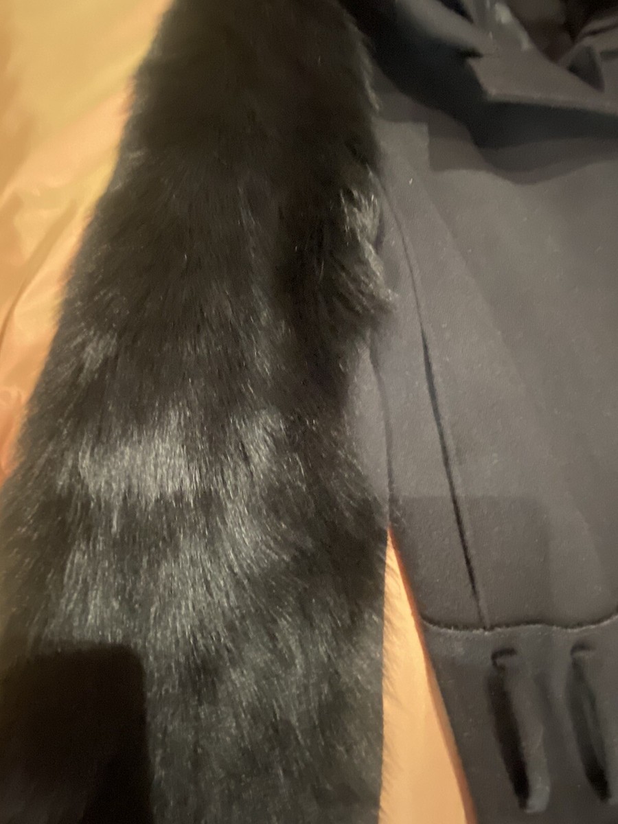 PRADA 100% AUTHENTIC RARE VINTAGE BLACK RUNWAY COAT WITH FUR PRADA 100% AUTHENTIC RARE VINTAGE BLACK RUNWAY COAT WITH FUR
