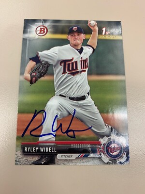 2017 Bowman Draft Card #BD64 Ryley Widell SIGNED AUTO Autograph 1st Bowman RC