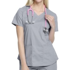 Scrubstar Womens Core Essentials Stretch V Neck Scrub Top Small New with Tags