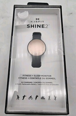 Misfit Shine Sleep Fitness Tracker Watch Champaign Black