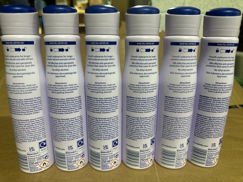 Nivea APD Spray 250ml Doble Efecto Violeta (Pack de 6) Foto 2 de 2