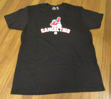Alpha American Cancel This Cleveland Indians Tee T-Shirt Size XL Black New NWOT