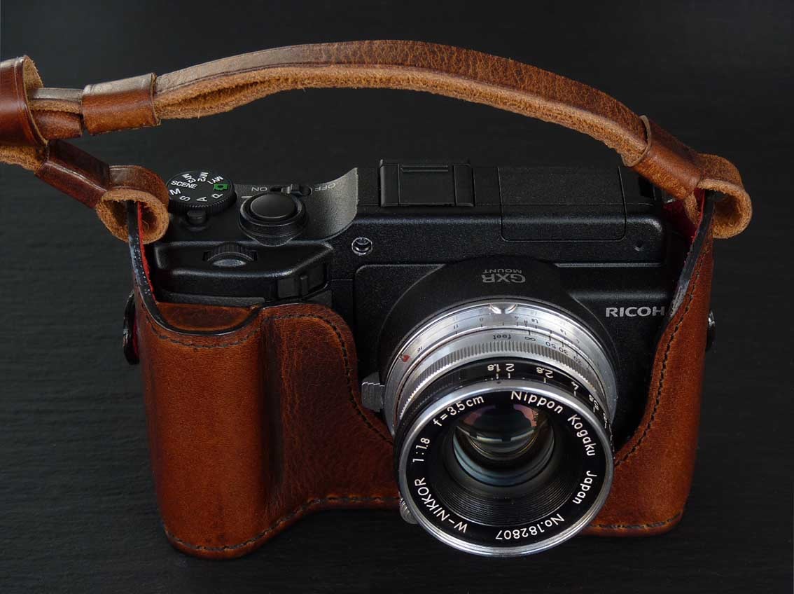LUIGI CASE to RICOH GXR with YOUR LEICA M MODULE,+STRAP,NATURAL